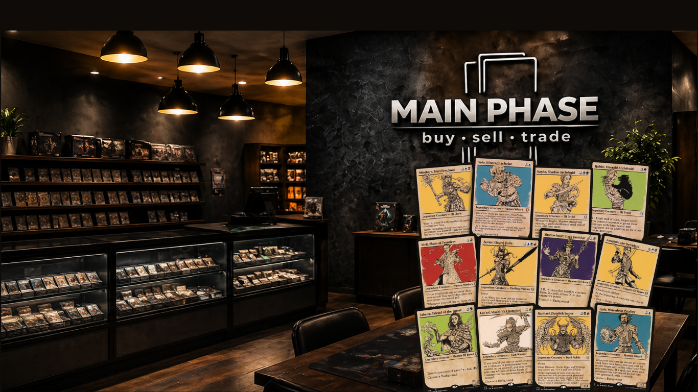Main Phase Magic: The Gathering storefront display